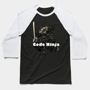 Code Ninja (black and gray) Baseball T-Shirt